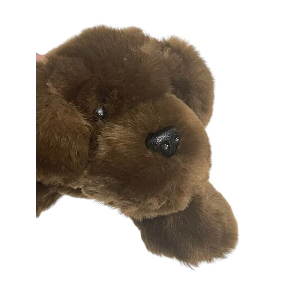 People Pals Plush Chocolate Lab Puppy Stuffed Animal Laying Down Realistic Soft - Picture 2 of 10